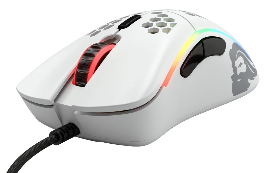 Glorious PC Gaming Race Glorious Model D Gaming Mouse Белая мышь Проводная Маленькая RGB Светящаяся 6 Программных Кнопок DPI 12 Эргономика ПК (62g)