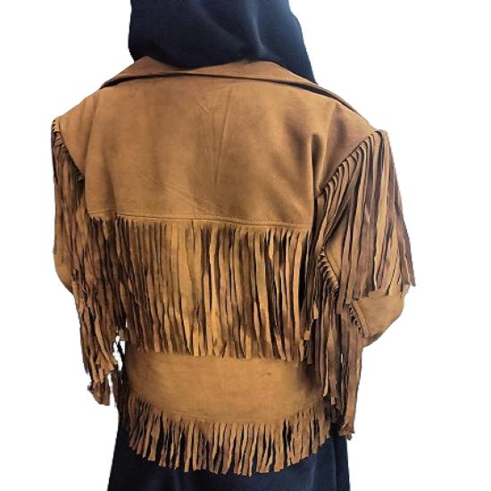 Женская куртка ручной работы из натуральной замши овчины с бахромой | куртка для клубных вечеринок и мероприятий