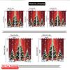 2pcs 2D Flat Printing Christmas Curtains Christmas Tree Ornaments Snowflakes Fabric Without Electricity Party & Holiday Decor