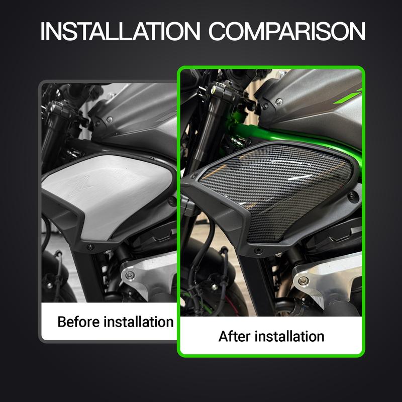 Для мотоцикла Kawasaki Z900 Z900SE Боковая крышка радиатора Спойлер Обтекатель Аэродинамика Боковое крыло-обтекатель Боковая крышка Z900 2025 2026