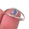 Ювелирное кольцо из стерлингового серебра 925 пробы с натуральным кианитом ручной работы, размер 8,5 G4R12