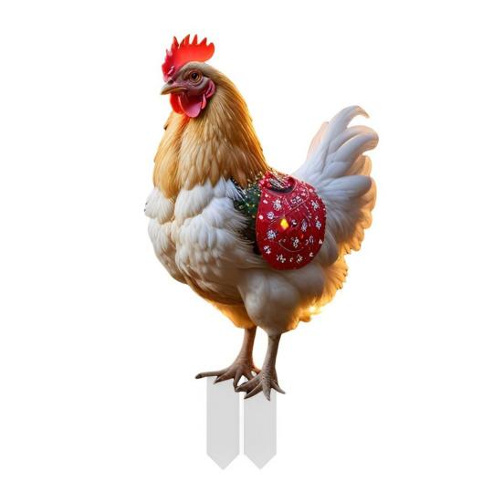 Рождественская цыпочка для сада, стойкая к погодным условиям, прочная акриловая, для улицы, патио, двора, газона, рождественская курица, пчела