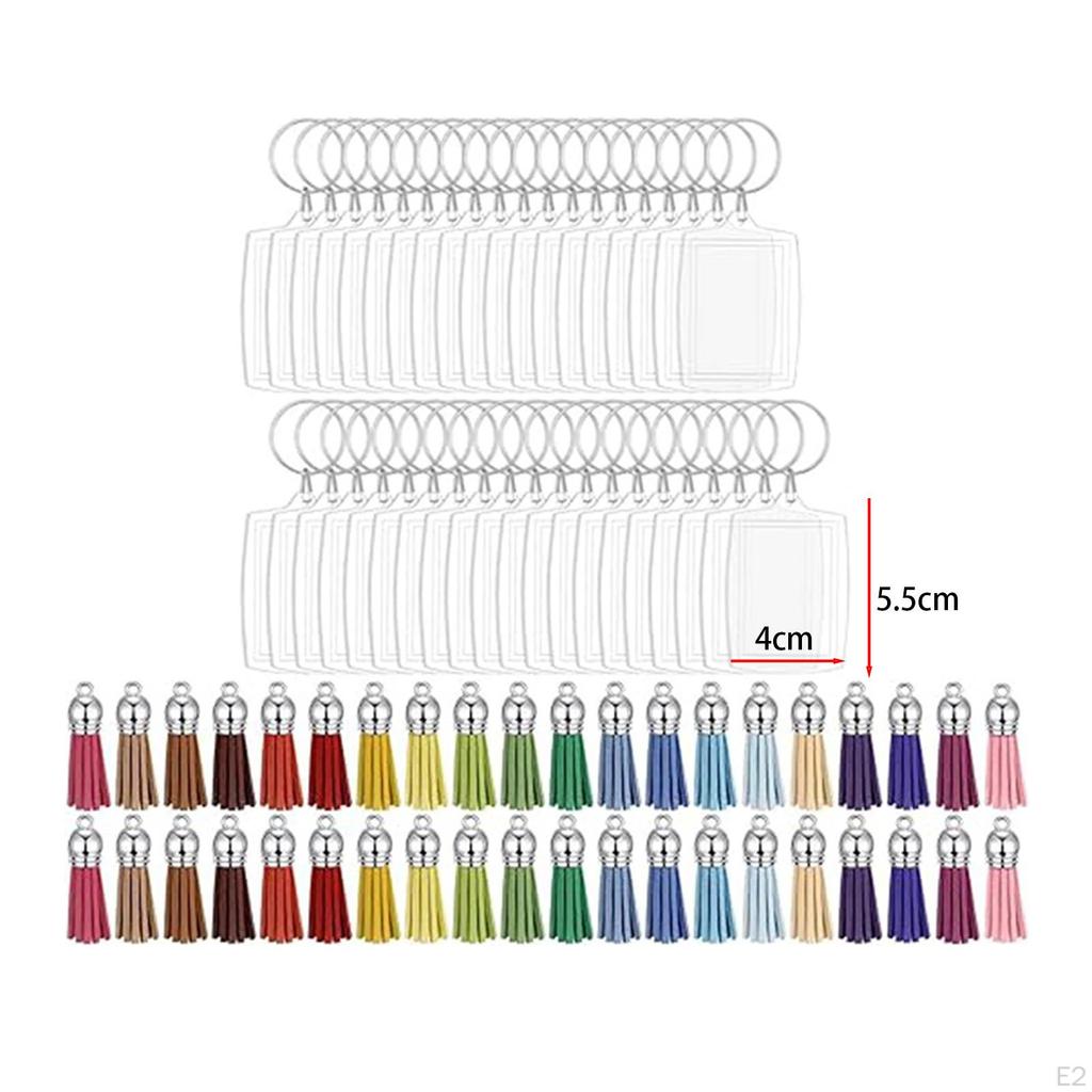 40x брелок с прозрачным изображением, акриловый брелок с пустой рамкой, брелок с фотографией на Рождество
