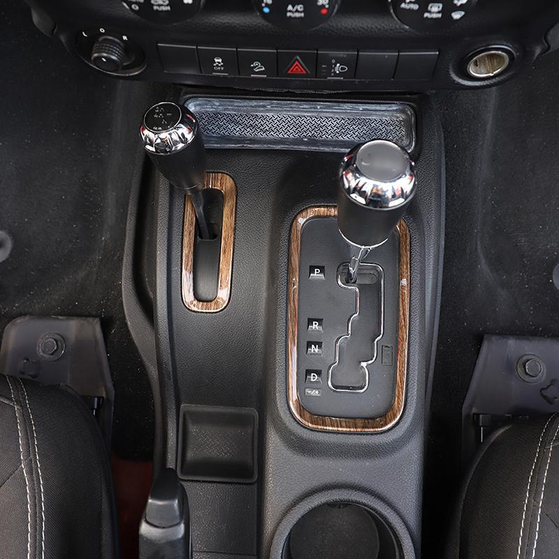 ABS автомобильная отделка шестерен, декоративная наклейка, подходит для Jeep Wrangler JK 2011-2017, аксессуары для интерьера