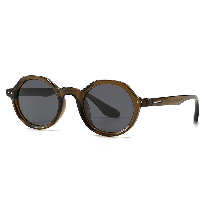 New Polarized Sunglasses Men's and Women's Round Frame Sunglasses Anti-UV Sunglasses