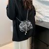 2025 New Korean Version Fashion Hand Sequined Bucket Bag Versatile Hand Shoulder Messenger Bag Dinner Bag Women's Wholesale