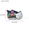 Cute Cartoon Cat Brooch Pin Alloy Cat Cone Pin For Bags Accessories And Backpacks