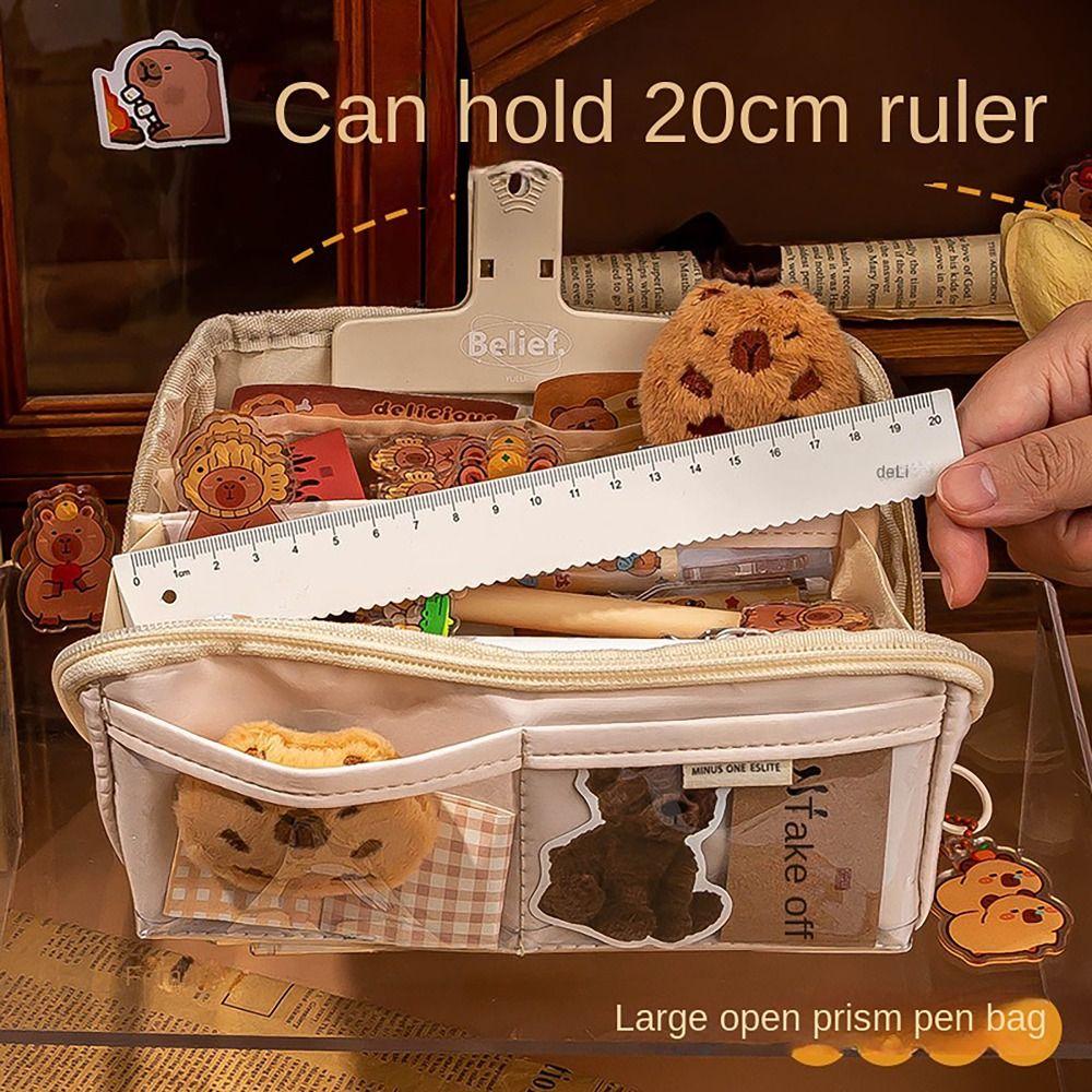 Пенал с принтом капибары, милый, многофункциональный, большой емкости, сумка для хранения канцелярских принадлежностей, 9 слоев, сумка для ручек, студенческая сумка для карандашей, подарок