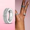 925 Silver Stackable Infinite Heart Daisy Flower Ring For Women Girl Original Silver 925 Rings Jewelry Gift