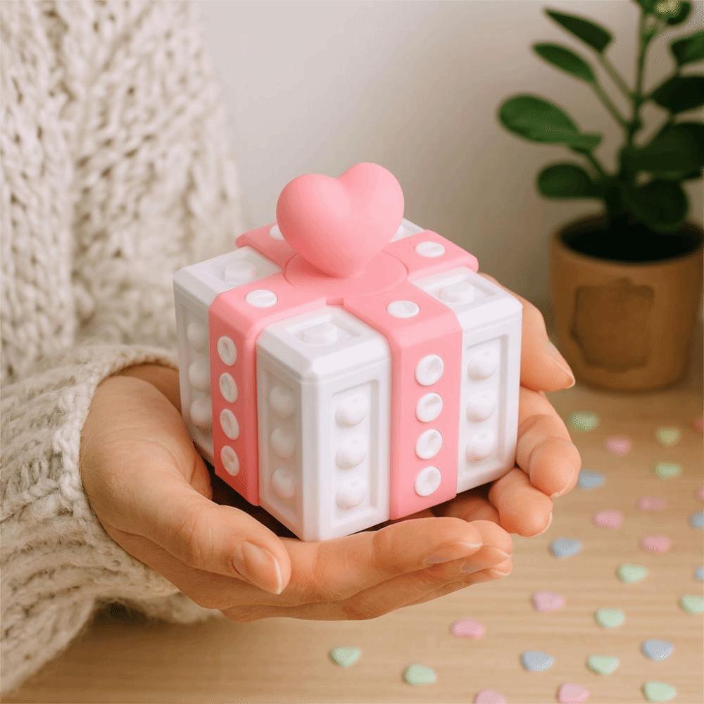 Creative 3D Printed Annoying Screw Gift Box Plastic Funny Heart Design Box Decorative Novelty Gift Storage Box Christmas Gift