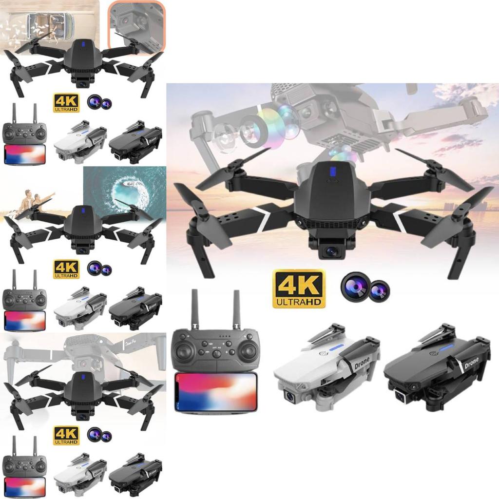 Складной дрон E88 Pro 4K с двумя камерами, квадрокоптер с пультом дистанционного управления, в подарочной упаковке с ручкой