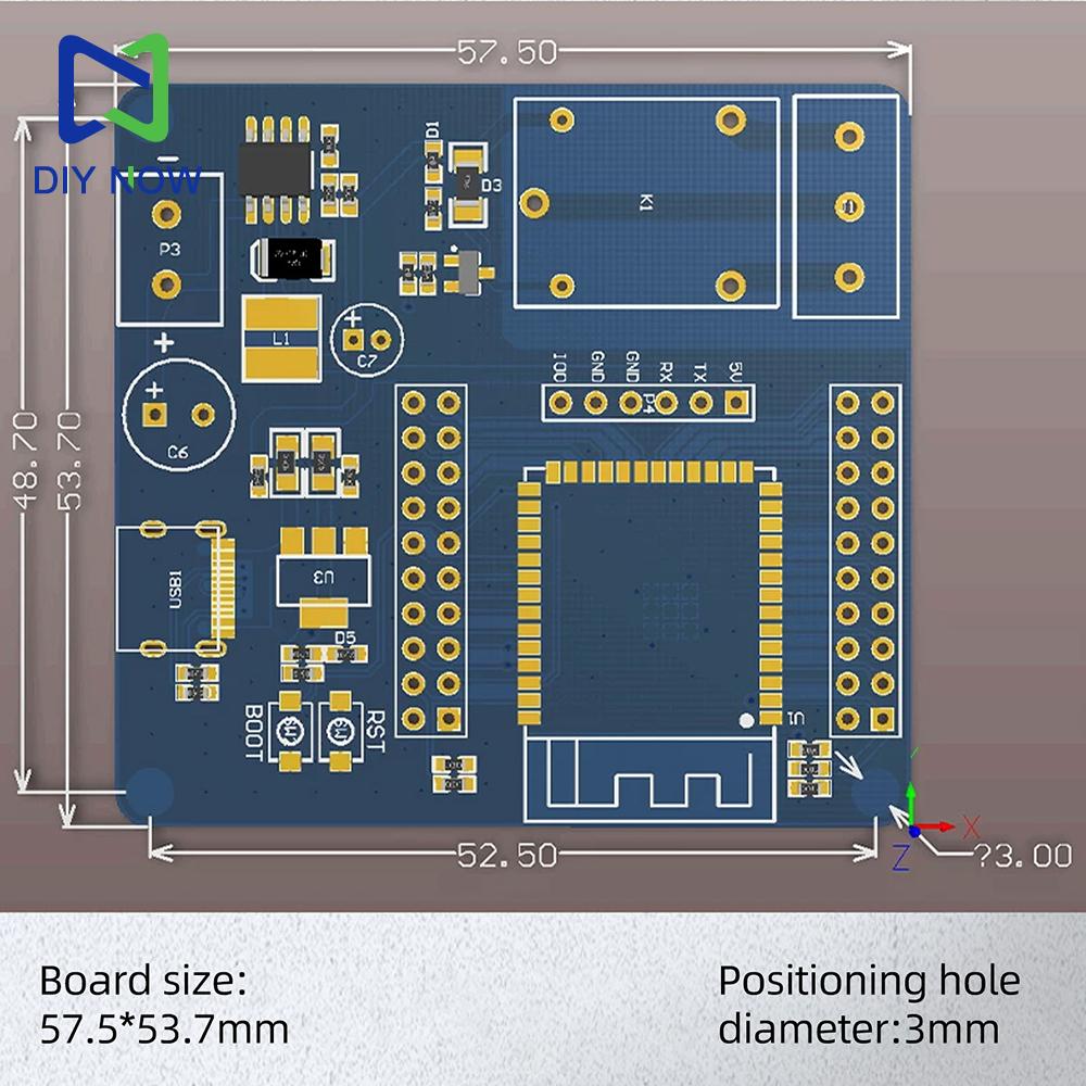 Одноканальный релейный модуль ESP32-S3 DC 5–60V Wi-Fi/Bluetooth Тип-C Совместимый ESP-IDF для разработки Arduino