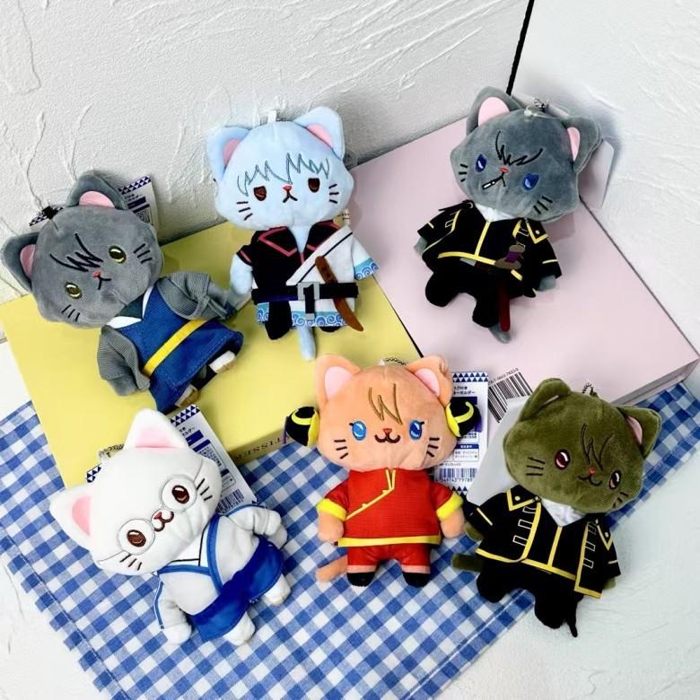 Gin Tama Plush Cat Keychain With Pp Cotton Filling For Anime Fans