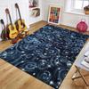Modern Swirl Star Print Area Rug Non Slip Durable Floor Mat for Living Room Bedroom Office Kitchen Nursery Home Decor