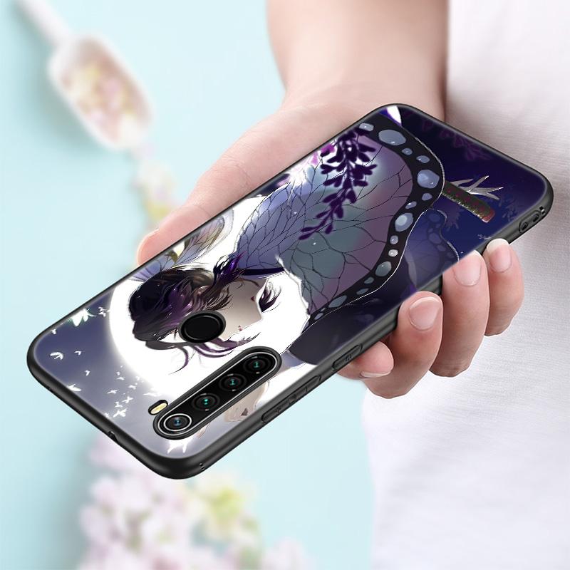 Anime Demon Slayer Kanao Shinobu Sama Silicone Phone Case For Xiaomi Redmi Note 11 10 9 8 Pro 11T 10T 10S 9S 8T 9 9A 9C 9T Black