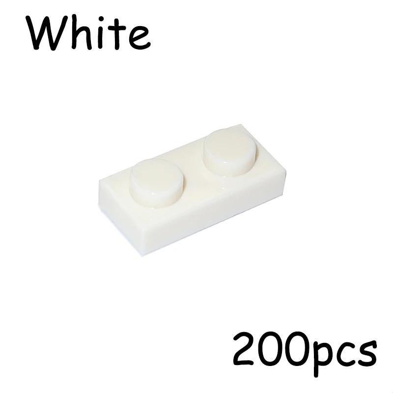 200 шт. Конструктор DIY Фигурки Кирпичики 1*2 Частицы для Сборки MOC 3023 Тонкая Пластина 1x2 Точки Образовательная Креативная Игрушка для Детей