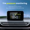 Автомобильная TPMS OBD2 HUD Беспроводная система контроля давления в шинах + 4 внутренних датчика