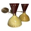 1 Pair Mid Century Modern Italian Diablo Wall Sconce Brass Lighting Fixture for Bathroom Vanity or Any Room Wall Decor Lamp