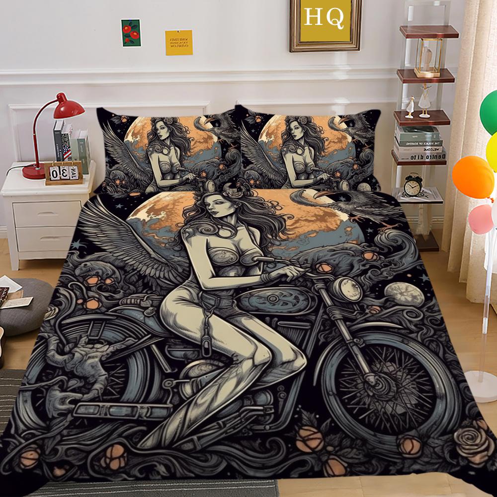 Красота черепа Покрывала с принтом Queen Twin Size Одеяло из микрофибры Набор для женщин и мужчин Модная постельная одежда
