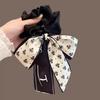 Printed Bow Hair Rope Elegant Ribbon Ponytail Hair Band For Women Sweet Rubber Band Hair Ring Headdress Hair Accessories