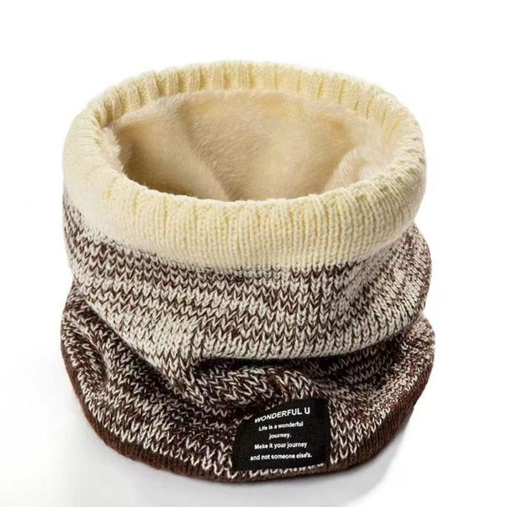 Coldproof Knitted Ring Scarf Warm Wrap Neck Scarves Fashion Thicken Plush Scarf Winter Accessories