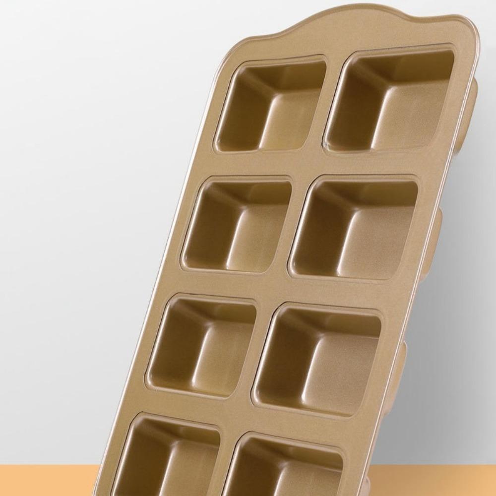 8-Cavity Mini Loaf Pans Carbon Steel Baking Mold Reusable Brownie Pan Kitchen Accessories