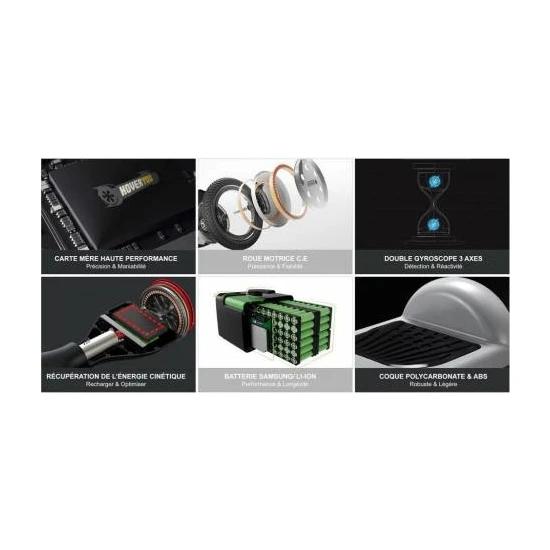 Электрический скейтборд Hoverboard 6,5-дюймовый автоматически сбалансированный металлический розовый