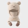 Thickened Winter Wool Scarf Warm Ear Protection Pullover Cap New Children's Scarf Hat  For Boys