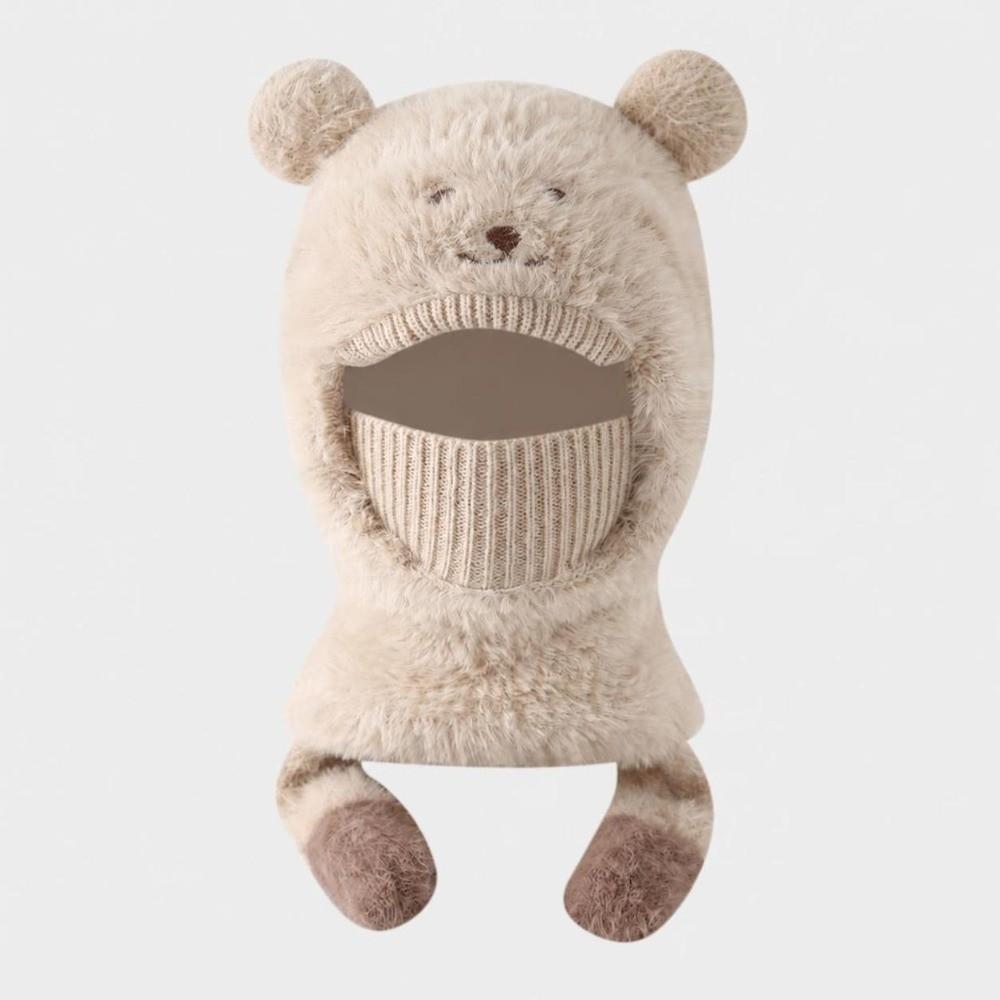 Thickened Winter Wool Scarf Warm Ear Protection Pullover Cap New Children's Scarf Hat For Boys