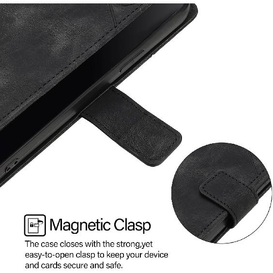 Чехол для Motorola E14 4G, Кожаный чехол-кошелек из ПУ, Держатель для кредитных карт, Подставка, Ударопрочный откидной магнитный чехол, Мужской Женский Чехол для телефона для