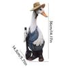 Creative Duck Statue Resin Geese Sculpture With Outfits Delicate Indoor Living Room Art Outside Decoration For Garden Lawn Patio