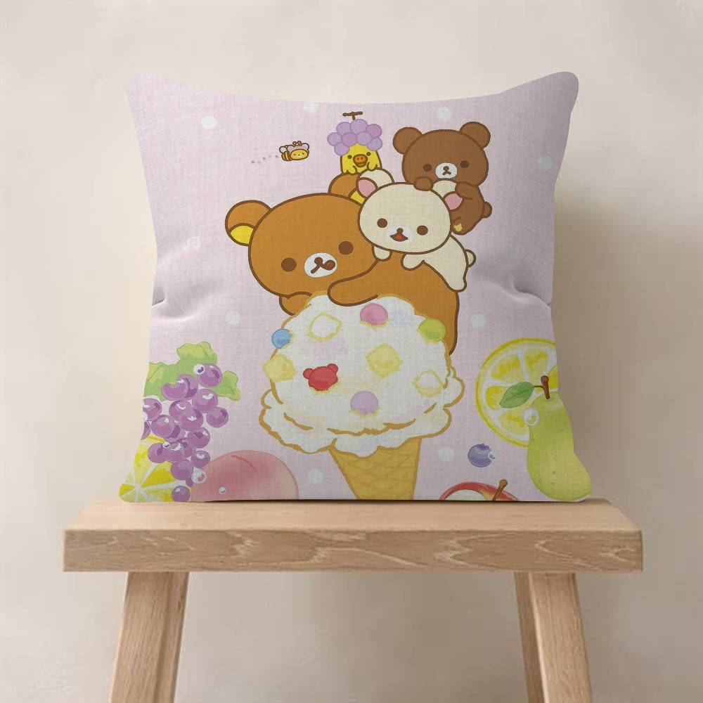 Милая мультяшная аниме Rilakkuma Крутая наволочка Декор Подушка Чехол для подушки Печатный чехол для подушки Для дивана