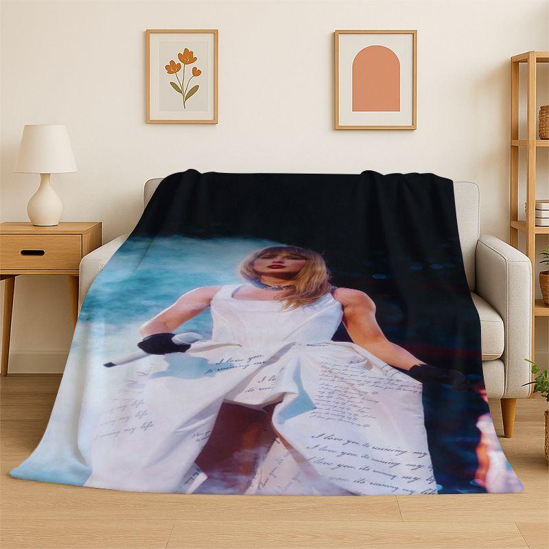Fashion T-Taylor Singer Music Soft Flannel Throw Blanket,Cozy Blanket for Bed,Couch,Sofa,Bedroom,Living Room,Travel,Picnic