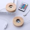 Gift for Crystal Ball Home Decor Color Changing LED Lights Wooden Lighted Base Stand Display Base