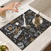 Kitchen Water Absorption Coffee Absorbent Pad Minimalist Desktop Tableware Mat Kitchen Drain Pad Decoration Bathroom Mat