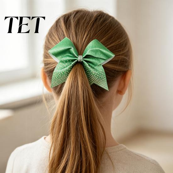 Team Uniform Hair Supplies Sparkling Bow Clip, Glitter Sequin Clip for Cheerleading Clips Performance And Dance Accessories, Decorative Ties Students