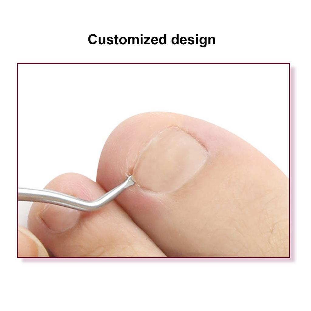 Подъемник для вросшего ногтя, Двусторонняя нержавеющая сталь, Инструмент для чистки вросшего ногтя