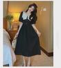 2025 Summer French Retro Tea Break Hepburn-Style Waist-Slimming Black Maxi Dress