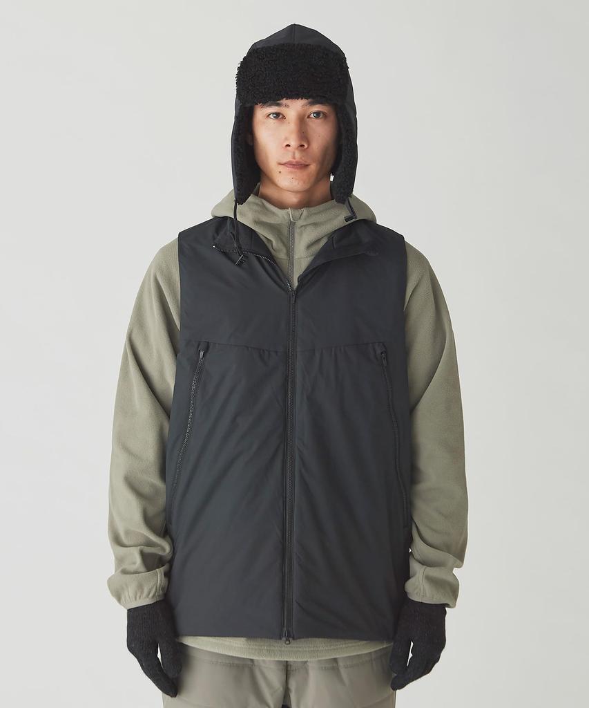 Жилет ультралегкий 2L Octa Vest теплоизоляционный дышащий водонепроницаемый эластичный жилет для активного отдыха на природе черный L [Snow Peak] JK-24AU008