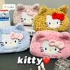 Пенал Hello Kitty Большой вместимости Плюшевый пенал-подставка Hello Kitty Сумка для хранения Hello Kitty Сумка для макияжа Косметичка Органайзер для стола