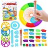 Magic Flower Ruler Children's Art Drawing Template Ruler Intelligence Stationery with Scratch Paper Flower Ruler Variety