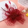 Шляпка-fascinator с перьями, топ-шляпа из тюля для девичника и тематических вечеринок, головной убор для коктейльной вечеринки, собрания, наряжания