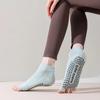 Five Toes Yoga Socks Women Silicone Non-slip Indoor Workout Dance Sports Socks Solid Color Cotton Toeless Fitness Pilates Socks
