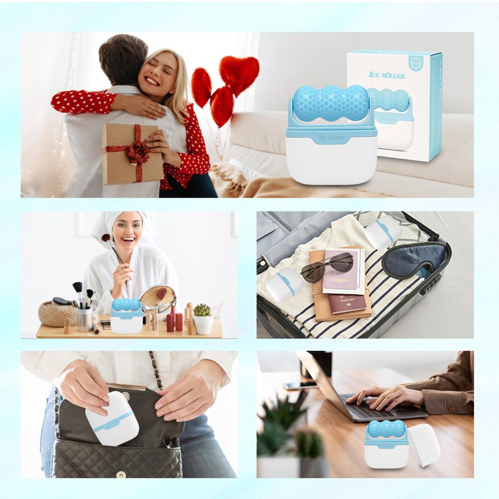 Ледяные валики для лица Ледяные валики для лица Средства по уходу за кожей 2 в 1 Массажер для лица Глазные валики для глаз Инструмент для ухода за кожей