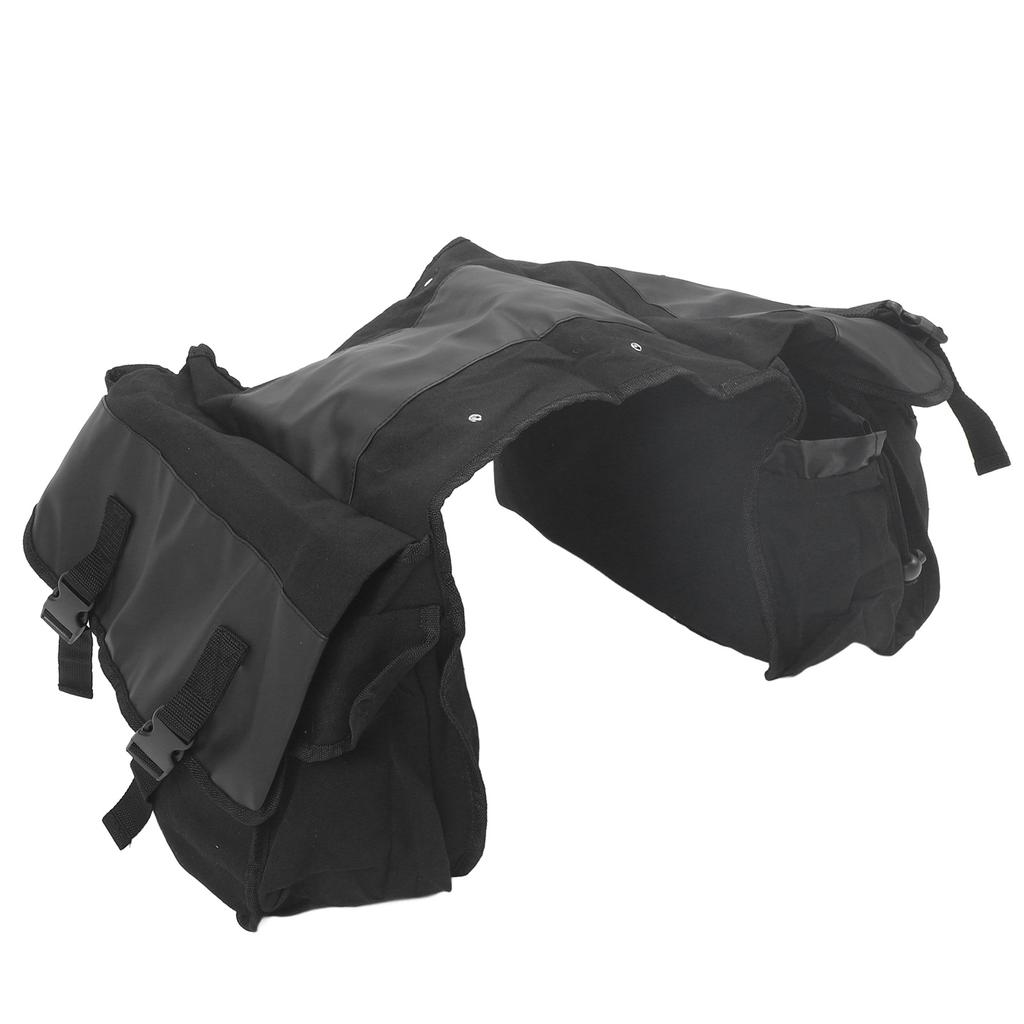Сумка на заднее сиденье велосипеда черная большой вместимости холщовая водонепроницаемая фиксация эластичным шнуром сумка на заднее сиденье велосипеда для аксессуаров