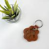Pet Memorial Keychain Faux Leather Cat Claw Design Pet Hair Storage Pouch Pet Fur Keepsake Keyring for Pet Lovers