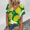 Fruit Lemon Banana Pear Print Short Sleeve T Shirt Fashion Tee Oversized Tops Quick-Drying Clothing Trendy Clothes Vacation Tee