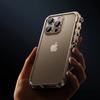 Luxury Mechanical Metal Bumper Armor Phone Case For iPhone 16 15 Pro Max 16Pro 15Pro Aluminum Alloy Removable Shockproof Cover