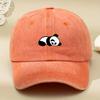 Baseball Cap, Lazy Panda Cartoon Print, Retro Soft Top Duckbill Cap, Outdoor Sports, Running and Leisure Choice