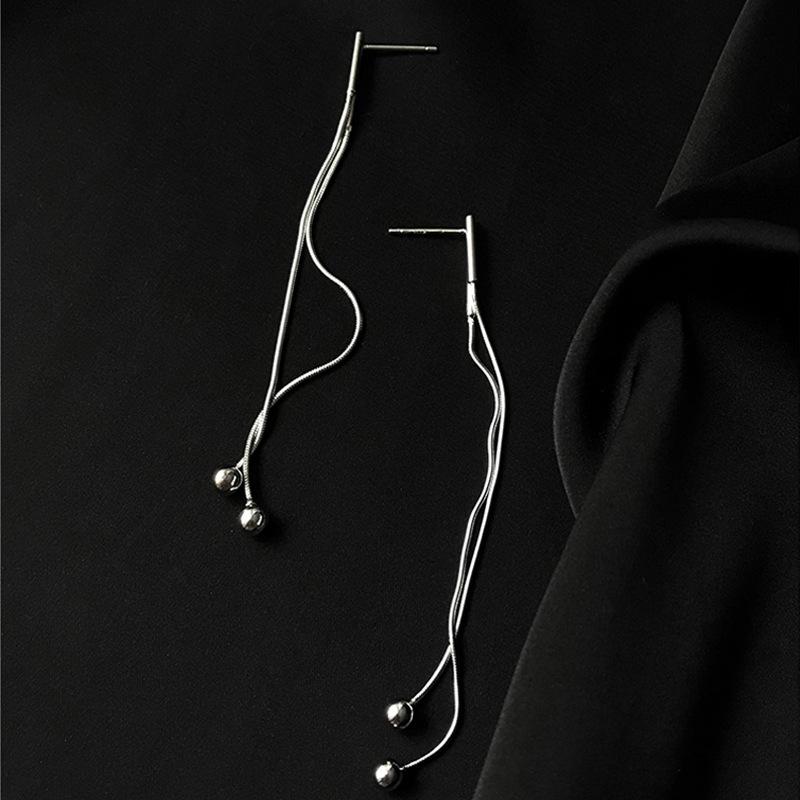 Новые длинные серьги с бахромой из круглых бусин, женские модные серьги для худого круглого лица, ранняя весна